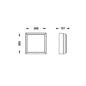 DRAWING โคมไฟติดผนังภายนอก MAXI FLAT DRIFT 7032 E27