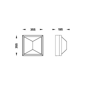 DRAWING โคมไฟติดผนังภายนอก MAXI ROOF DRIFT 7040 E27