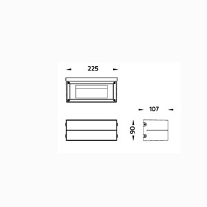 DRAWING โคมไฟติดผนังภายนอก MINI ARGOS 3 WALL 5405
