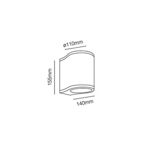 DRAWING โคมไฟติดผนังภายนอก UNI-R