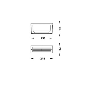 DRAWING โคมไฟสเตปไลท์ภายนอก I-BRICK-1 6000 E27