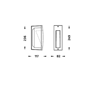 DRAWING โคมไฟสเตปไลท์ภายนอก I-BRICK V-RAMP6063 LED 5W