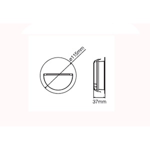 DRAWING โคมไฟสเตปไลท์ภายนอก STEP-RR LED 3W