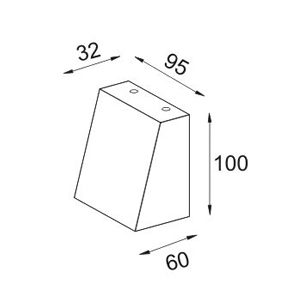 ขนาดโคมไฟติดผนัง Wall light RAMON LED 6W