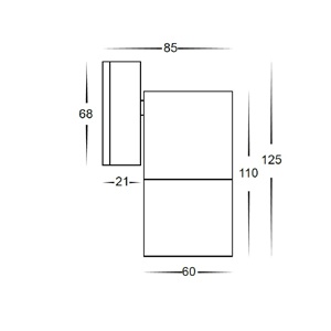 ขนาดโคมไฟติดผนังภายนอก COPP-S1 E27 โคมไฟทองแดง