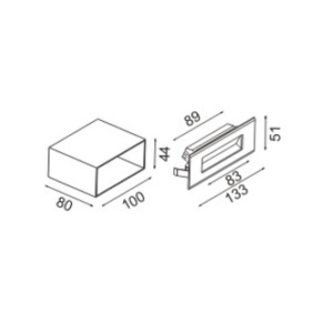 โคมไฟขั้นบันได HASSEL LED 3W