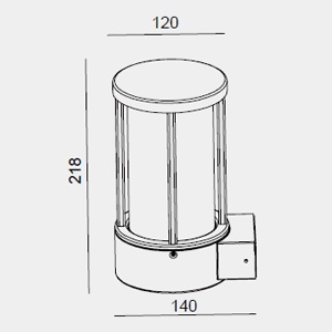 โคมติดผนังภายนอก CARTER E27