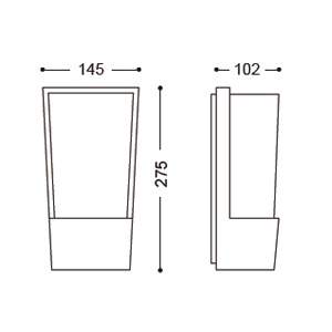 ไฟติดผนังภายนอก ROMA E27