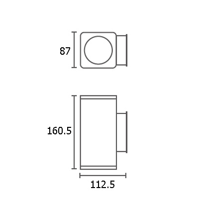 ขนาดโคมไฟ outdoor wall lightALYN-S2 GU10